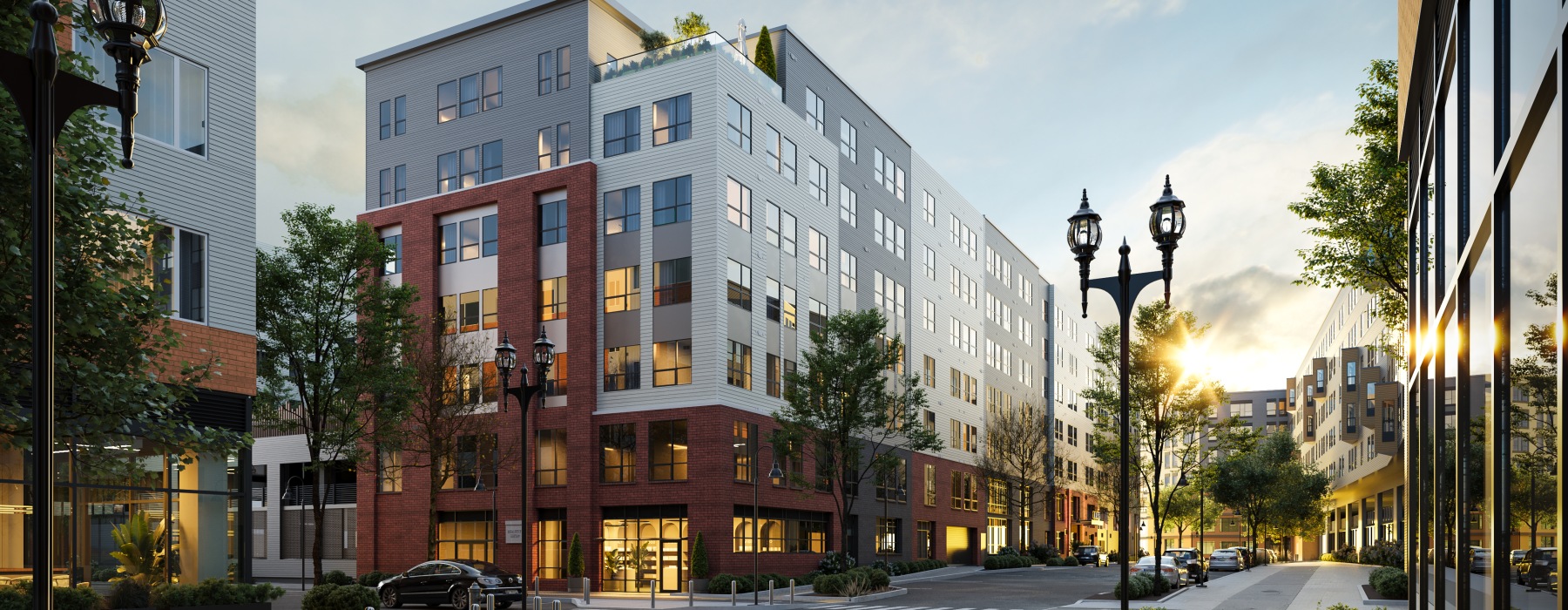 Exterior of Jade apartments